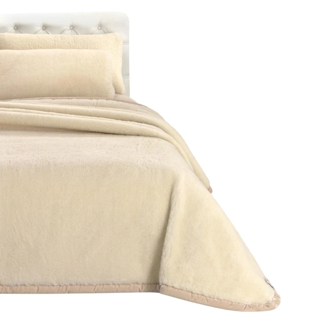 Leichte superweiche Merinodecke - Leichter Velours doppelt