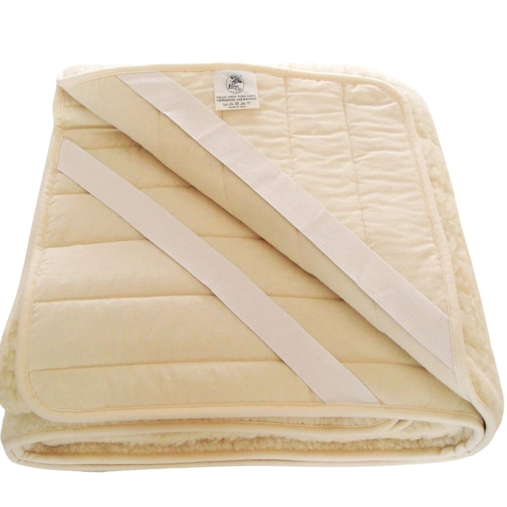 Coprimaterasso Lana Merinos Cotone piega sotto